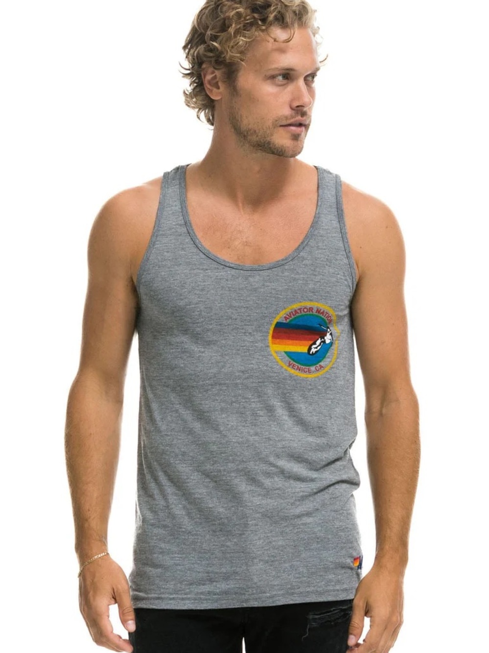 Aviator Nation Grey Tank Sz Small